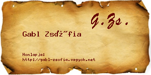Gabl Zsófia névjegykártya